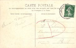 Alrededores hombre y perros de Arromanches de la POSTAL de la VENDIMIA