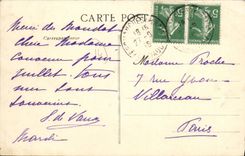 POSTAL Arromanches de la VENDIMIA la presa un dia de tormenta