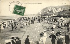 POSTAL Arromanches de la VENDIMIA en la competencia de la playa de las fortalezas de la arena