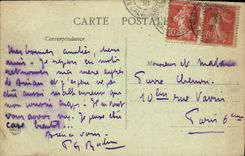 POSTAL Arromanches de la VENDIMIA el campo