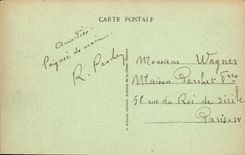 La POSTAL Arromanches de la VENDIMIA les Bains la playa tiene alta marea y el punto de Grouin