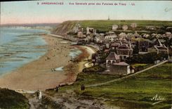 CPA Arromanches Vue Generale Prise des Falaises de Tracy
