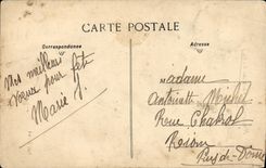 POSTAL Arromanches Notre Dame de la VENDIMIA de las inundaciones