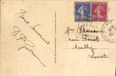 La POSTAL Arromanches de la VENDIMIA la presa tiene mar abierto