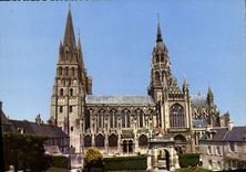 POSTAL MODERNA Arromanches la pared lateral de la catedral