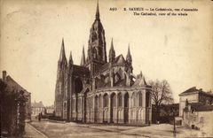 POSTAL Bayeux de la VENDIMIA la D vista catedral junto