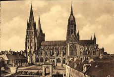 CPA Bayeux La Cathedrale Vue D Ensemble