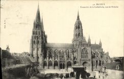 POSTAL Bayeux de la VENDIMIA la catedral de Eveche