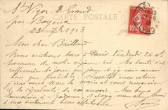 POSTAL Bayeux de la VENDIMIA el viaducto la catedral que es reflejada en L Aure