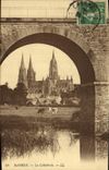 CPA Bayeux La Cathedrale Vaches