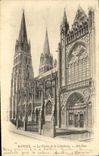 POSTAL Bayeux de la VENDIMIA las flechas de la catedral