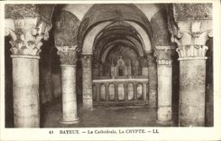 POSTAL Bayeux de la VENDIMIA la catedral la cripta