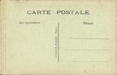 Parada episcopal de Bayeux de la POSTAL de la VENDIMIA con las armas de Mgr Lemonnier