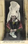 CPA Bayeux Histoire du Costume en Normandie Coiffure dite La Bourgogne Folklore Costume Coiffe
