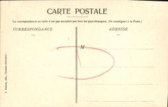 POSTAL Bayeux Histoire de la VENDIMIA del traje en el tocado de Normandia conocido como casquillos del traje del folklore de Borgona
