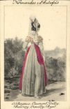 Casquillos del traje del folklore de los centenos de Bayeux Caumont Tilly Baleroy Creuilly de la POSTAL de la VENDIMIA