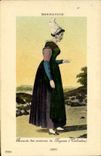 CPA Bayeux Jeune fille 1827 Folklore Costume Coiffe