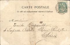 Gente de Bayeux Normandia de la POSTAL de la VENDIMIA en de nuestras premisas Vachere de las vacas de la campesina del folklore de Bayeux