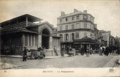 POSTAL Bayeux de la VENDIMIA la tienda de los pescados