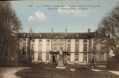 Ataque frontal de Bayeux de la POSTAL de la VENDIMIA de L de Eveche del aujourd ayuntamiento viejo hoy