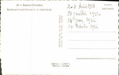 POSTAL MODERNA bulevar Sarnot de Bayeux y la catedral