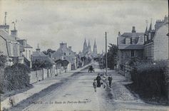 CPA Bayeux La Route de Port en Bessin