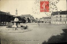 POSTAL Bayeux de la VENDIMIA el lugar del mercado