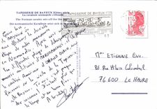 POSTAL MODERNA Bayeux Tapisserie de la reina de Matilde que la caballeria S normando sacude