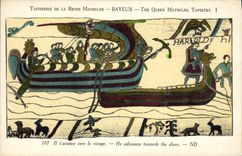 CPA Bayeux Tapisserie De La Reine Mathilde Il s avance vers le rivage