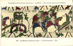 CPA Bayeux Tapisserie De La Reine Mathilde Les Bretons prennent la fuite