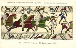 CPA Bayeux Tapisserie De La Reine Mathilde La bataille s engage