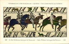 CPA Bayeux Tapisserie De La Reine Mathilde Le duc Guillaume hanrangue les Normands