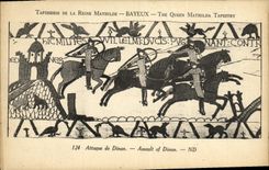 CPA Bayeux Tapisserie De la Reine Mathilde Attaque de Dinan