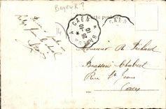 POSTAL Bayeux de la VENDIMIA? Apple brandy viejo de la casa