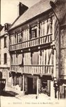 Casa vieja de Bayeux de la POSTAL de la VENDIMIA del St Malo de la calle