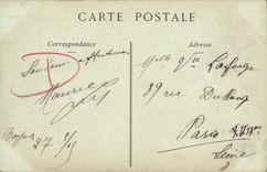 Casa vieja de Bayeux de la POSTAL de la VENDIMIA del peluquero agradable de la calle