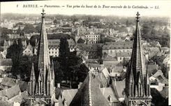 CPA Bayeux Panorama Vue Prise Du Haut de la Tour Centrale de la Cathedrale