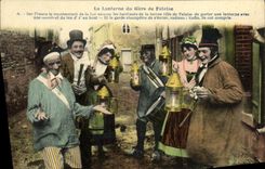 CPA La Lanterne du Gars de Falaise Folklore Costume