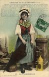 VINTAGE POSTCARD Legend of the Lantern Folklore Falaisienne Costume