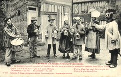CPA Les Gars de Falaise et leurs lanternes Folklore Costume