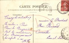 La POSTAL de la VENDIMIA el individuo del carro del acantilado tiene traje Ane del folklore