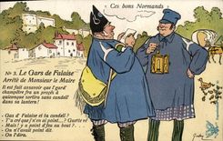 VINTAGE POSTCARD the Cliff Guy Stopped of Mister the Mayor These Norman Goods Folklore Costume