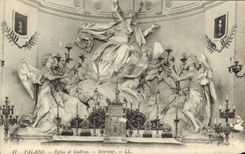 VINTAGE POSTCARD Cliff Church of Interior Guibray