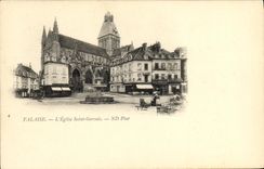 VINTAGE POSTCARD Falaise L Church Saint Gervais Animation goes