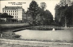 CPA Falaise L Hopital Civil et les Promenades