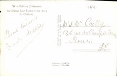 MODERN CARD Cliff the Gross Talbat Tower and walls of the Castle