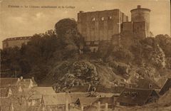 VINTAGE POSTCARD Cliff the Castle currently and the College