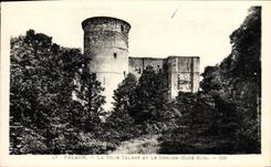 VINTAGE POSTCARD Cliff the Talbot Tower and the Keep Southern part