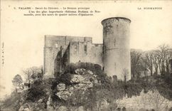 VINTAGE POSTCARD Cliff Detail of the Castle the principal Keep