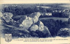 VINTAGE POSTCARD Cliff Rocks of the Myra Mount